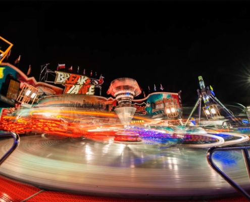 Gaudepark Breakdance am Abend